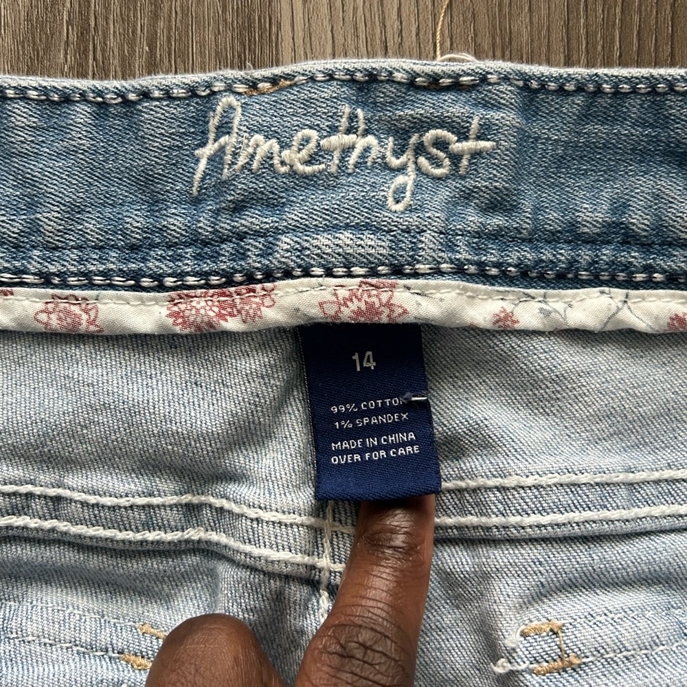 Y2K Amethyst Jeans Light Blue Denim - Picture 5 of 7